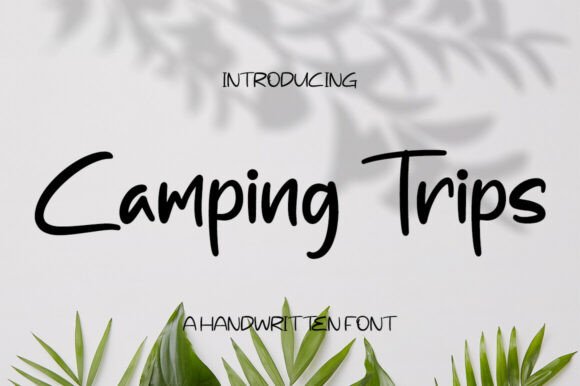 Camping Trips Font for Handmade Makers