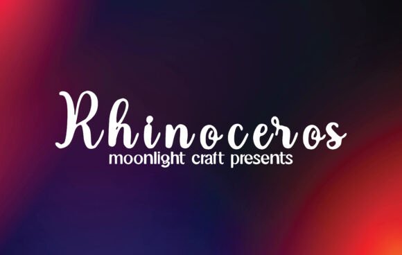 Rhinoceros: A Handwritten Font for Digital Design