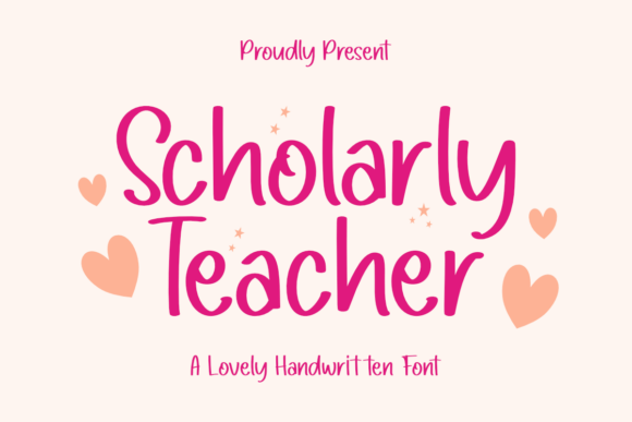 Scholarly Teacher: A Warm Handwritten Font for Branding